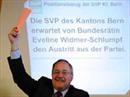 Bundesrat Samuel Schmid stimmt gegen den Ausschluss der SVP Graubünden aus der SVP Schweiz.