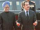 Frankreichs Präsident Nicolas Sarkozy und der indische Regierungschef Manmohan Singh.