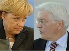 Angela Merkel und Frank-Walter Steinmeier im TV-Duell.