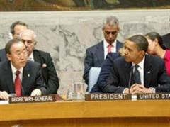 Barack Obama stand als erster US-Präsident persönlich einer Sitzung des Sicherheitsrates vor.