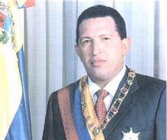 Präsident Venezuelas, Hugo Chavez.
