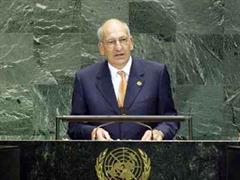 Die Rede von Bundesratspräsident Pascal Couchepin vor der UNO wurde laut Aussenministerin Calmy-Rey gut aufgenommen.