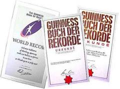 Gibt es einen Eintrag ins Guinness-Buch der Rekorde?