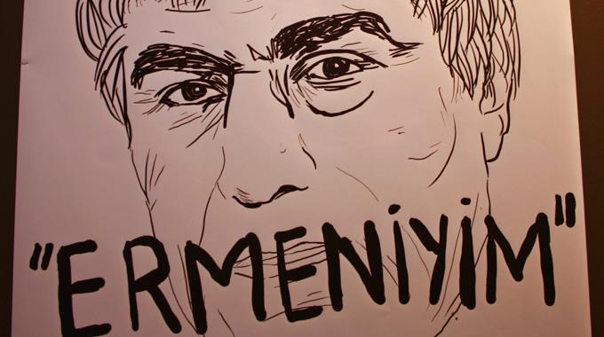 Poster von Hrant Dink der Künstlergruppe extrastruggle.