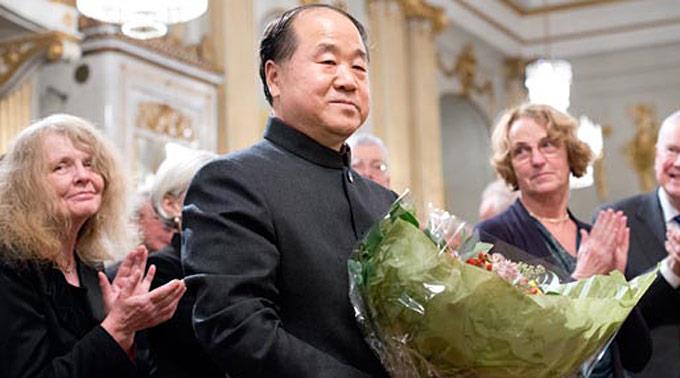 Literaturnobelpreisträter Mo Yan bei der Preisverleihung.