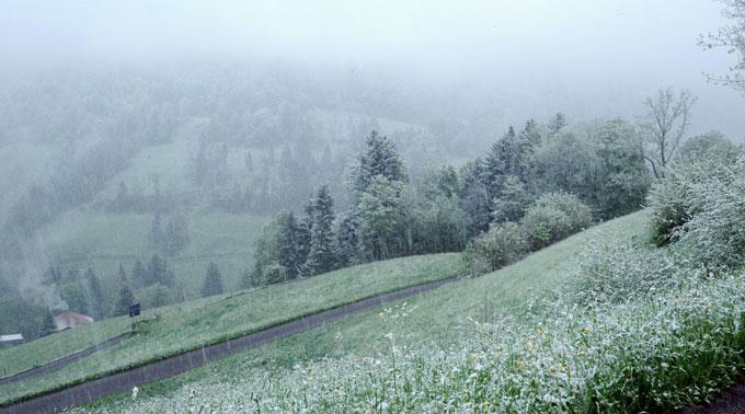 Auch im Zürcher Oberland schneite es.