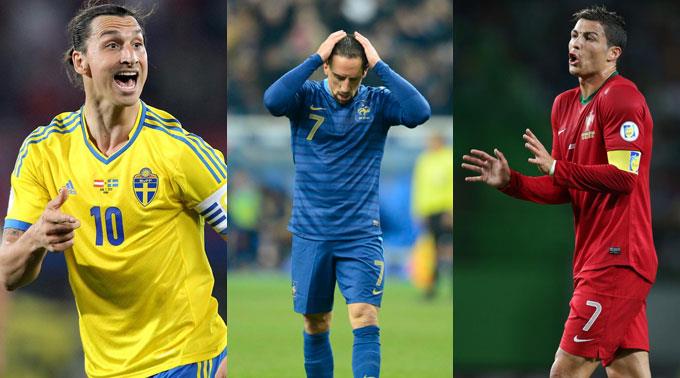 Bangen bei Zlatan Ibrahimovic, Franck Ribéry und Cristiano Ronaldo.