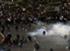 Tränengas-Einsatz gegen Demonstranten.