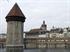 Kapellbrücke mit Wasserturm, Blick auf die Altstadt von Luzern.